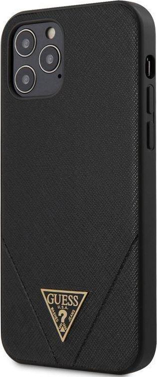 Guess Guess Saffiano V - Etui iPhone 12 / iPhone 12 Pro (czarny) uniwersalny 1