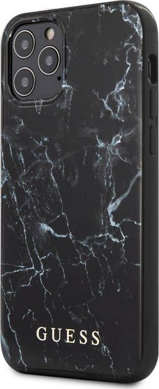 Guess Guess Marble - Etui iPhone 12 / iPhone 12 Pro (czarny) uniwersalny 1