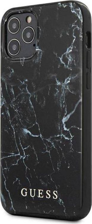 Guess Guess Marble - Etui iPhone 12 Pro Max (czarny) uniwersalny 1