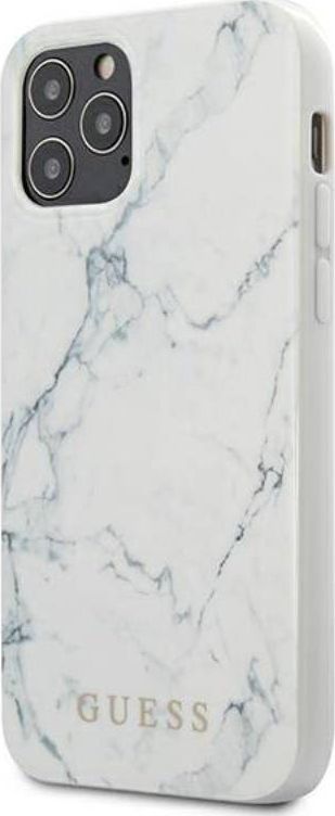 Guess Guess Marble - Etui iPhone 12 Pro Max (biały) uniwersalny 1