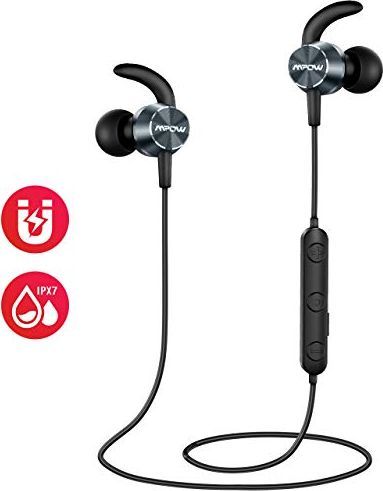 Mpow Słuchawki Bluetooth Mpow S15, wodoodporne Słuchawki IPX7, 8-10 godzin pracy / dźwięk stereo, Słuchawki sportowe do biegania / biegania, magnetyczny z mikrofonem - Słuchawki Morele.net