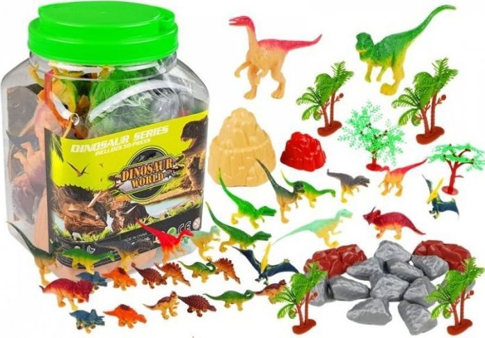 Figurka Lean Sport Zestaw Dinozaurów w słoiku + akcesoria Diplodok (4549) 1