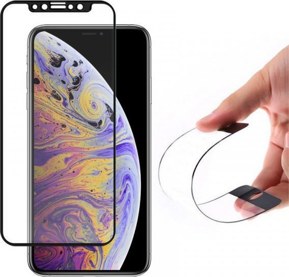 Wozinsky Wozinsky Full Cover Flexi Nano folia szklana szkło hartowane z ramką iPhone 12 Pro Max czarny uniwersalny 1