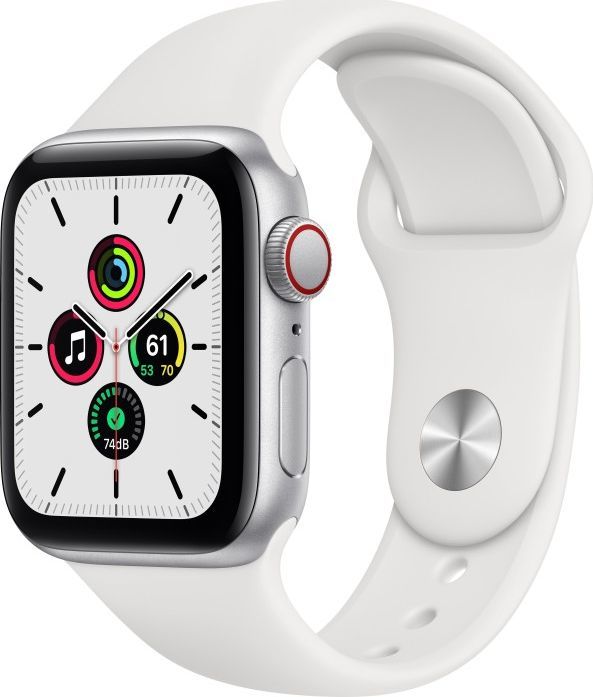 Smartwatch Apple Watch SE GPS + Cellular 40mm Silver Alu White Sport Biały  (MYEF2FD/A) 1