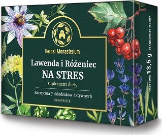 Herbal Monasterium Lawenda I Różeniec Na Stres 30 Kapsułek Suplement Diety Receptura 7 Składników 1