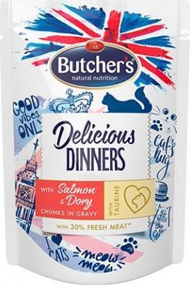 Butcher’s BUTCHER'S Classic Delicious Dinners łosoś/dorada w sosie 100g - saszetka 100g 1