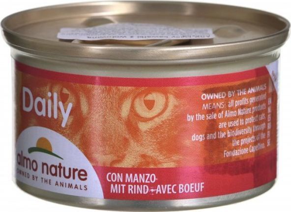 Almo Nature ALMO NATURE Daily Menu Kawałki wołowiny- puszka 85g 1