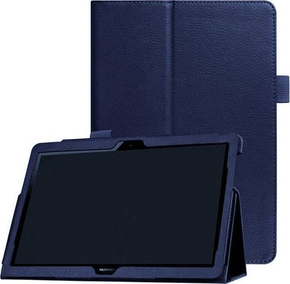 Etui na tablet 4kom.pl Etui Stojak Huawei Mediapad T3 10 9.6'' Granatowe + Szkło uniwersalny 1