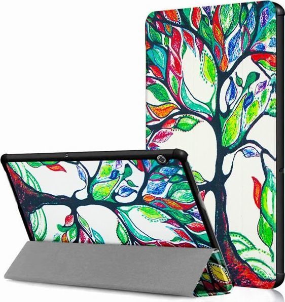Etui na tablet Alogy Etui Alogy Book Cover do Huawei MediaPad T5 10.1 Kolorowe drzewko + Szkło uniwersalny 1