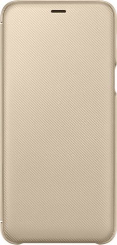 Samsung Samsung Wallet Cover etui kabura bookcase z kieszonką na kartę Samsung Galaxy A6 Plus (2018) A605 złoty (EF-WA605CFEGWW) 1