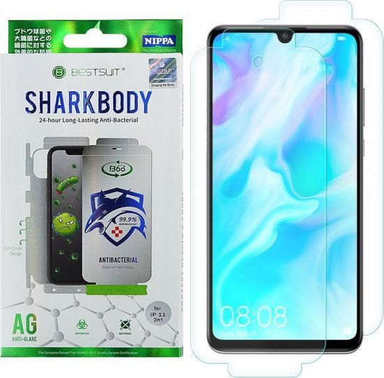 Hurtel Shark Full Body Film antybakteryjna samoregenerująca się folia ochronna na cały telefon (przód + tył) Huawei P30 Lite 1