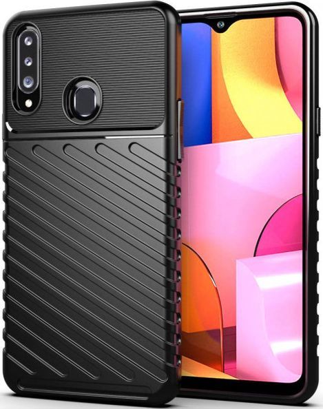 Etui SAMSUNG GALAXY A20S Pancerne Thunder Case czarne 1