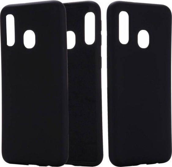 Etui SAMSUNG GALAXY A20S Silicone case elastyczne silikonowe czarne 1