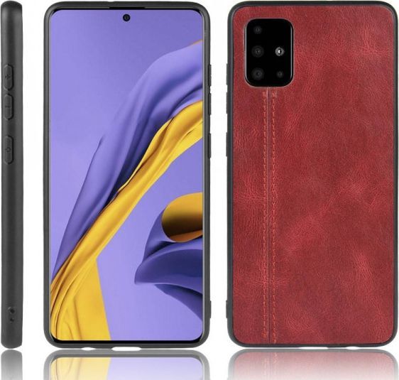 Etui SAMSUNG GALAXY M51 Skórzane Leather Coated Back Case czerwone 1