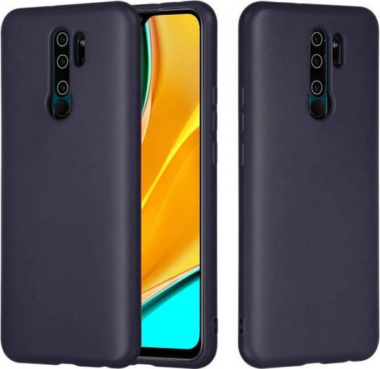 Etui XIAOMI REDMI NOTE 9 Silicone case elastyczne silikonowe granatowe 1