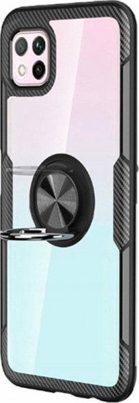 Etui XIAOMI REMI 9C Clear Carbon Ring czarne 1