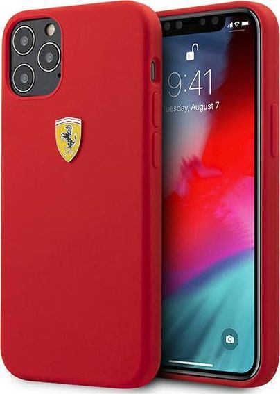 Ferrari Ferrari FESSIHCP12LRE iPhone 12 Pro Max 6,7 czerwony/red hardcase On Track Silicone 1