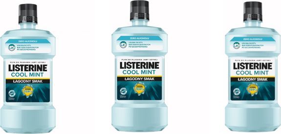 Listerine  Zestaw 3x Płyn do płukania ust Cool Mint Zero 500ml uniwersalny 1
