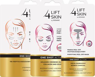 Lift 4 Skin Płatki pod oczy + Maska na tkaninie + Maska peel-off oczyszczająca pory 1
