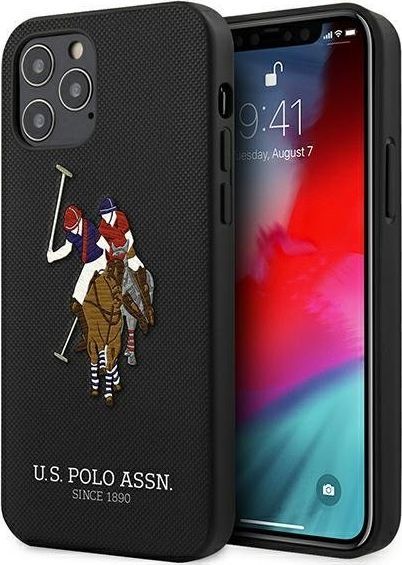 U.S. Polo Assn US Polo USHCP12LPUGFLBK iPhone 12 Pro Max 6,7 czarny/black Polo Embroidery Collection 1
