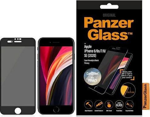 PanzerGlass E2E Super+ do iPhone 6/6s/7/8 /SE 2020 Case Friendly CamSlider Privacy 1