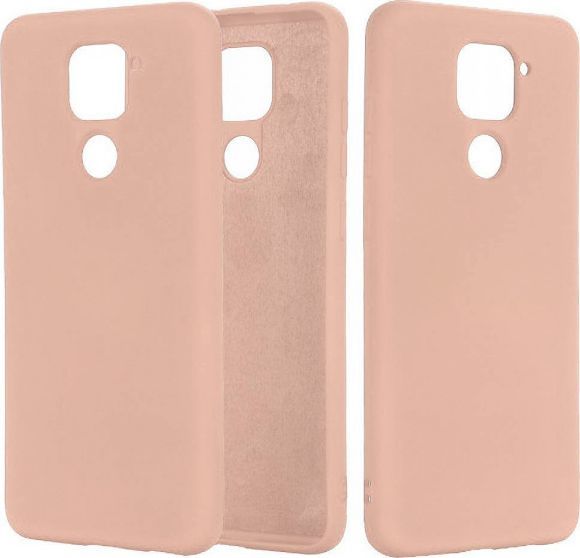 Etui XIAOMI REDMI NOTE 9 Silicone case elastyczne silikonowe różowe 1