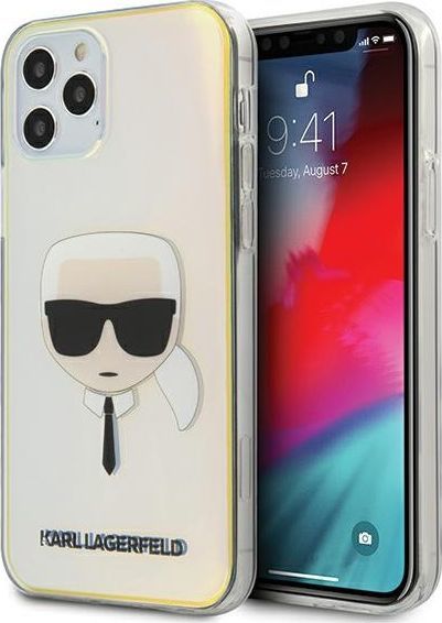 Karl Lagerfeld Etui Karl Lagerfeld KLHCP12MPCKHML do iPhone 12 /12 Pro 6,1 multicolor hardcase Iridescent Karl`s Head 1