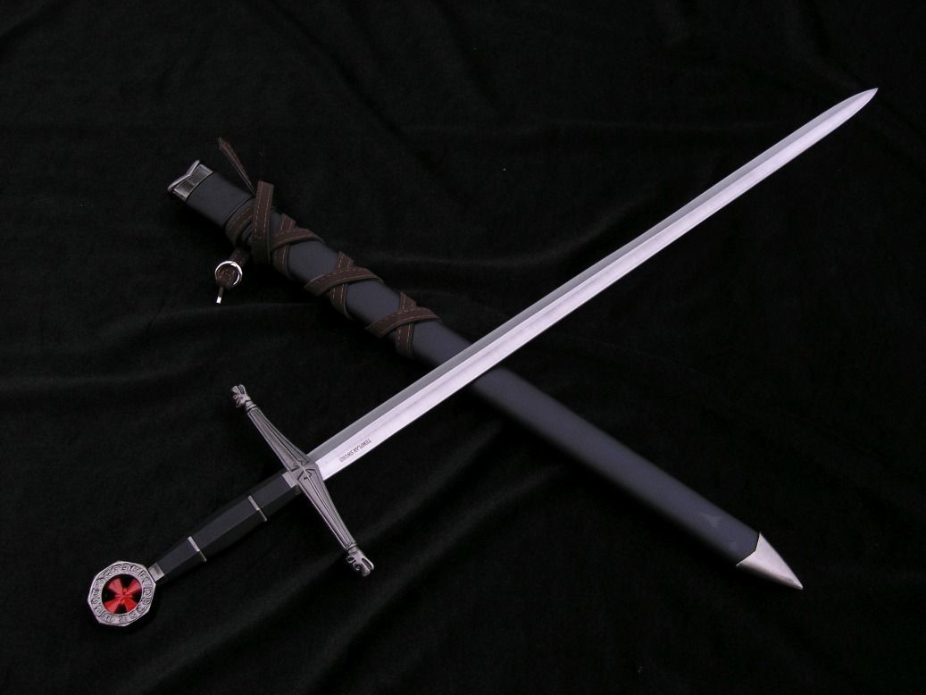  PŁATNERZE Krótki Miecz Templariuszy Duży Sztylet Z Pochwą Tx1063-230a 58cm 1