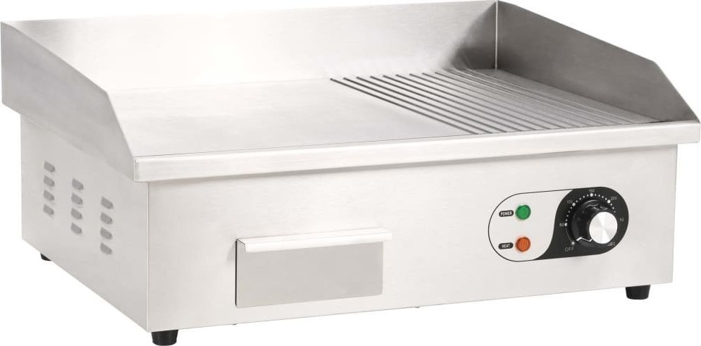 vidaXL VidaXL Elektryczna płyta grillowa, stal nierdzewna, 3000 W, 54x41x24cm 1