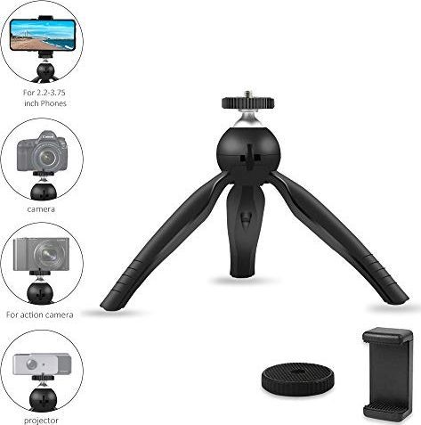 Statyw MoKo MoKo Mini Przenośny telefon komórkowy / tablet / e - czytnik Stojak 2 szt., Uchwyt biurkowy na 6 - 8 , iPhone 11 Pro Max / 11 Pro / 11 / XS Max / XR / Xs / X, iPad Pro 11 / Mini 5/4 / 3, Galaxy S20 6, 2 / Note 10 + / 10, czarny 1