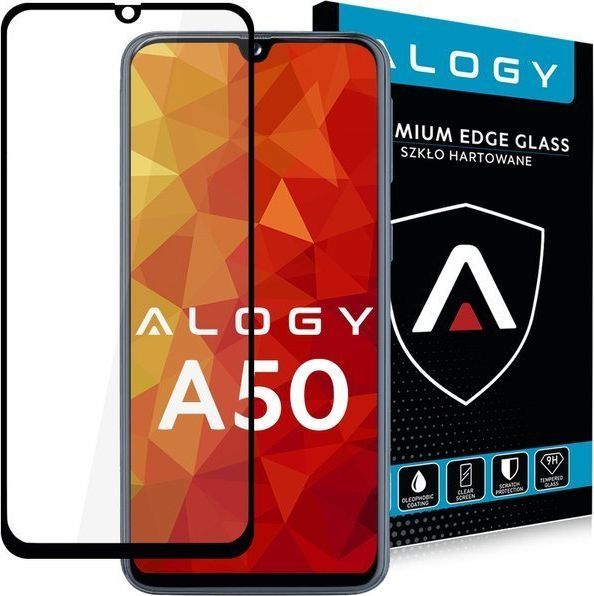 Alogy Szkło hartowane Alogy Full Glue do Samsung Galaxy A30S/A50/A50S Czarne uniwersalny 1