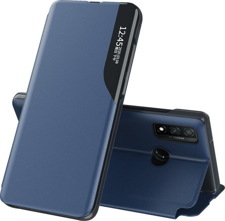 Hurtel Eco Leather View Case elegancki futerał etui z klapką i funkcją podstawki Samsung Galaxy A40 niebieski uniwersalny 1