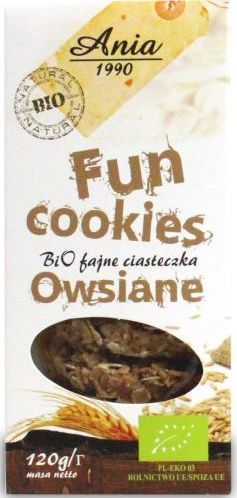 Bio Ania FUN COOKIES OWSIANE BIO 120 g - BIO ANIA 1