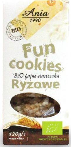 Bio Ania FUN COOKIES RYŻOWE BIO 120 g - BIO ANIA 1