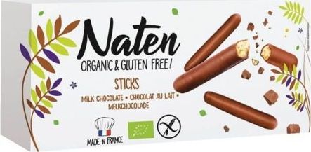 NATEN CIASTKA W POLEWIE CZEKOLADOWEJ STICKS BEZGLUTENOWE BIO 130 g - NATEN 1