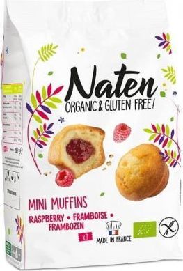 NATEN MINI MUFFINKI Z NADZIENIEM MALINOWYM BEZGLUTENOWE BIO 200 g - NATEN 1