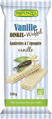 RAPUNZEL WAFLE ORKISZOWE Z NADZIENIEM WANILIOWYM BIO 100 g - RAPUNZEL 1