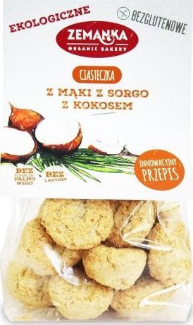 Zemanka Ciasteczka z mąki z sorgo z kokosem bezglutenowe BIO 100 g - Zemanka 1