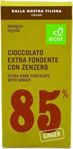 Ecor Czekolada gorzka min. 85% kakao z imbirem BIO 80 g Ecor 1