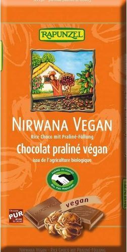 RAPUNZEL CZEKOLADA COUVERTURE Z NADZIENIEM PRALINOWYM NIRWANA BIO 100 g - RAPUNZEL 1