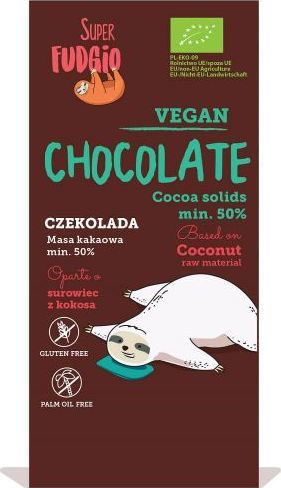 Super Fudgio CZEKOLADA KOKOSOWA BEZGLUTENOWA BIO 80 g - SUPER FUDGIO 1