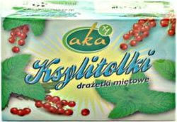 AKA Drażetki pudrowe KSYLITOLKI 0% cukru Miętowe 40g AKA 1