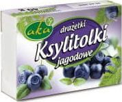 AKA Drażetki pudrowe KSYLITOLKI 0% cukru Jagodowe 40g AKA 1
