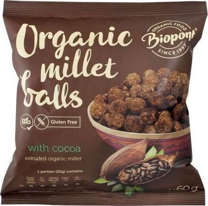 BIOPONT CHRUPKI JAGLANE KAKAOWE BEZGLUTENOWE BIO 60 g BIOPONT 1