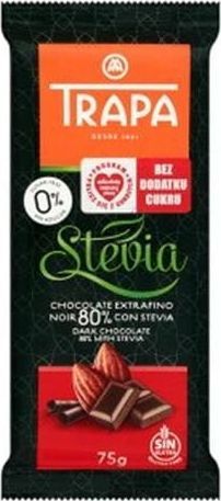 Trapa Czekolada gorzka 80% ze stewią 75 g Trapa 1