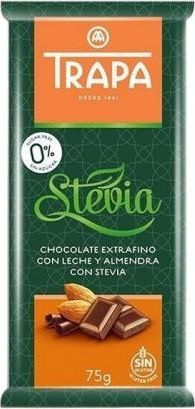 Trapa Czekolada mleczna z migdałami ze stewią 75 g Trapa 1