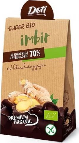 Doti IMBIR W CZEKOLADZIE GORZKIEJ BEZGLUTENOWY BIO 50 g DOTI 1