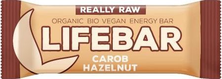 LIFEFOOD Baton z karobem i orzechami raw bezglutenowy BIO 47 g - Lifefood 1