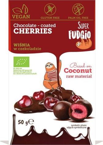 Super Fudgio Wiśnia liofilizowana w czekoladzie BIO 50 g Super Fudigo Megusto 1