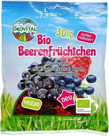 OKOVITAL ŻELKI OWOCE LEŚNE BEZ ŻELATYNY BEZGLUTENOWE BIO 80 g - OKOVITAL 1